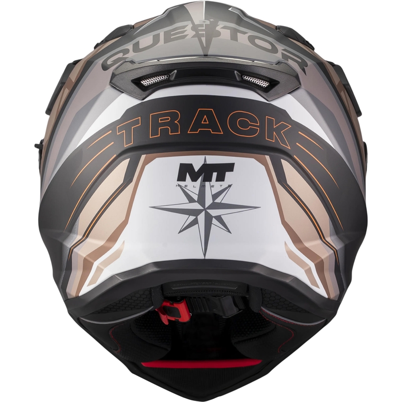 Kask motocyklowy enduro MT Track SV Questor B9 matowy czarno-brązowy