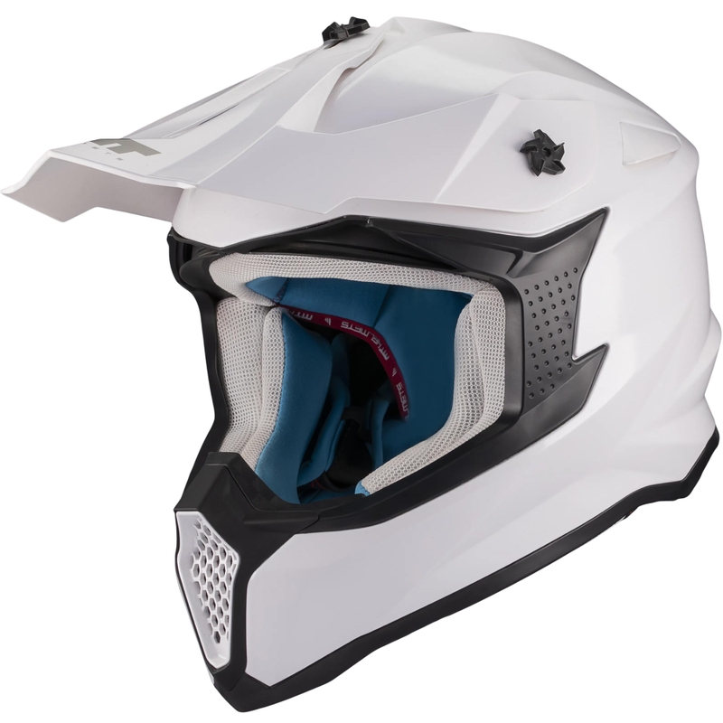 Kask motocrossowy MT Falcon S Pure A0 biały