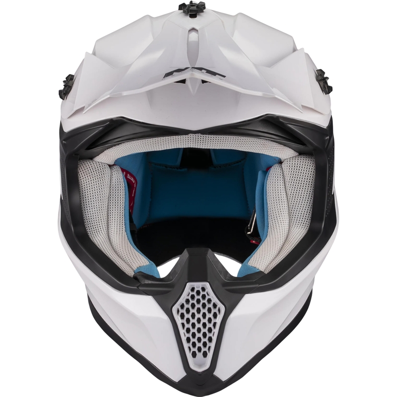 Kask motocrossowy MT Falcon S Pure A0 biały