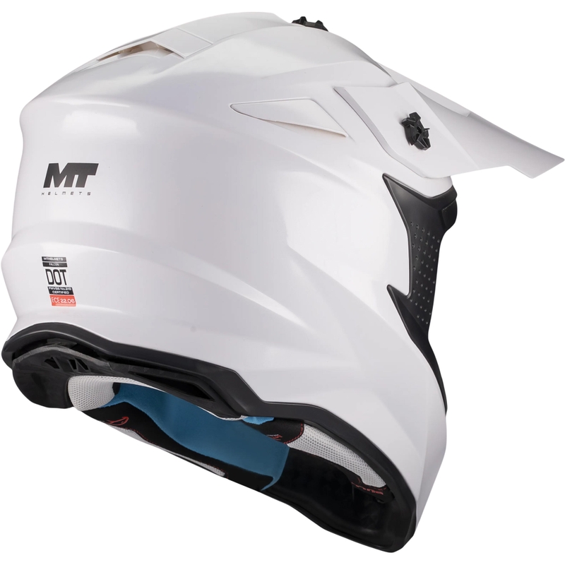 Kask motocrossowy MT Falcon S Pure A0 biały