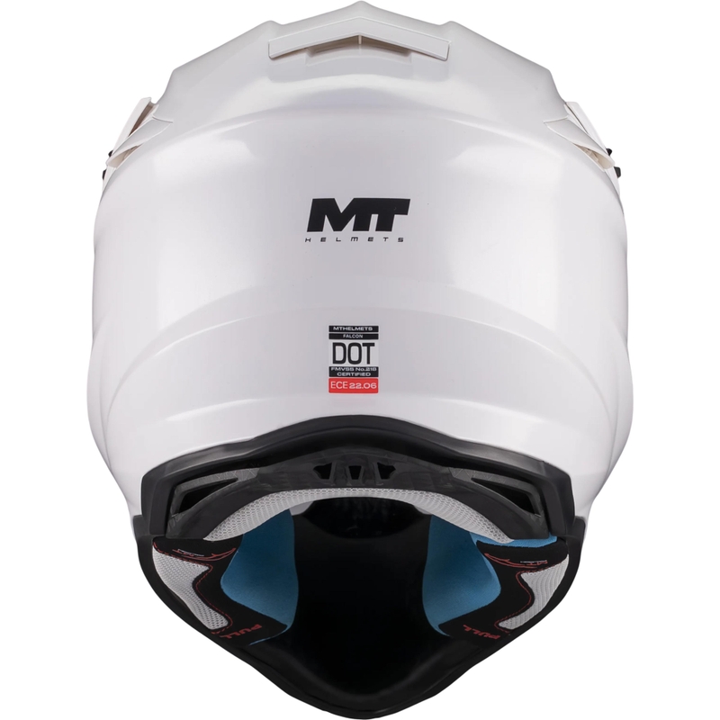 Kask motocrossowy MT Falcon S Pure A0 biały