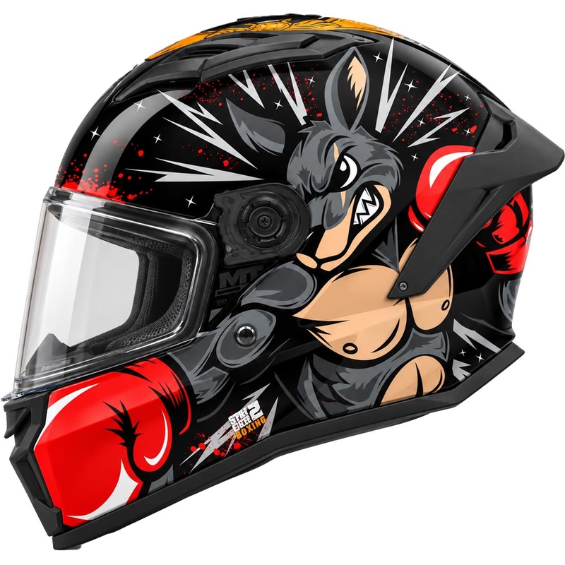 Kask motocyklowy integralny dziecięcy MT Stinger 2 Boxing B2 w kolorze czarnym
