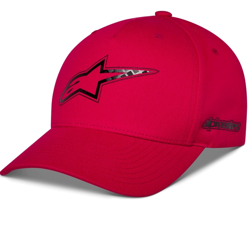 Czapka z daszkiem Alpinestars Carbon Fiber w kolorze czerwonym