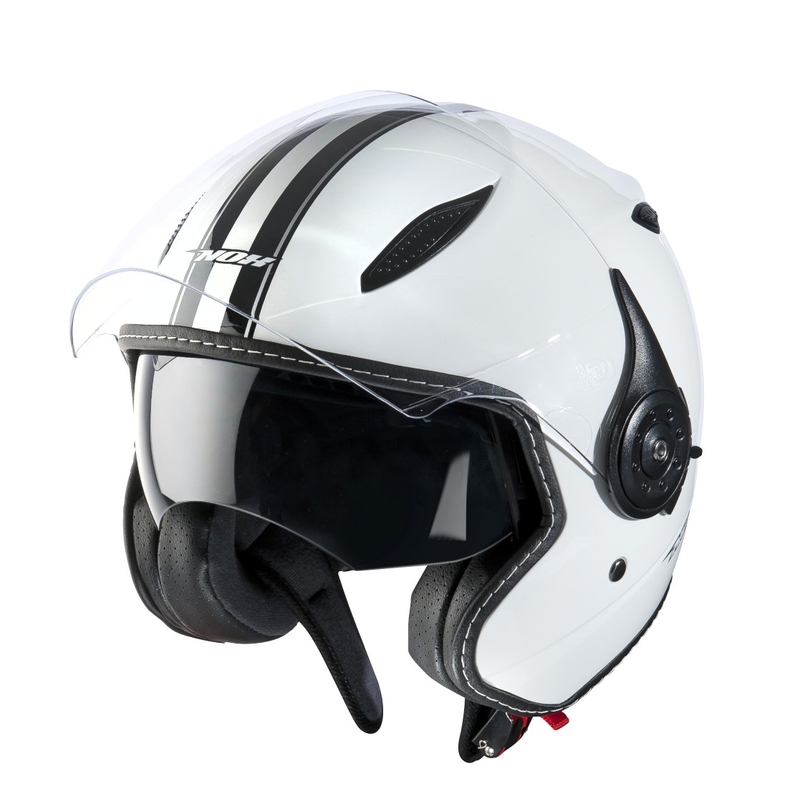 Kask Skuter Nox N180 biało-czarny