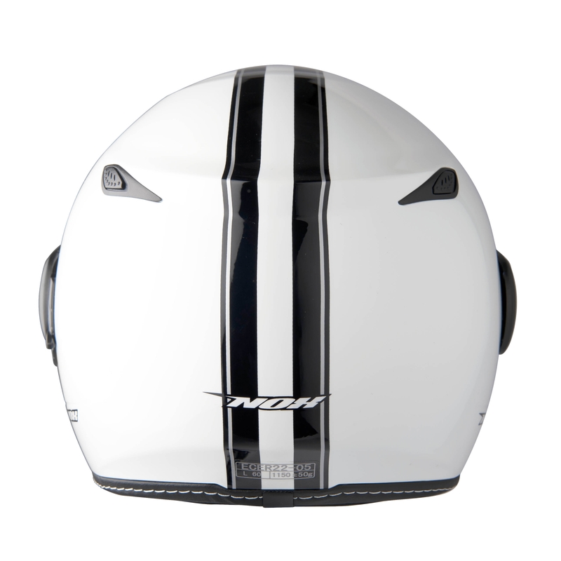 Kask Skuter Nox N180 biało-czarny