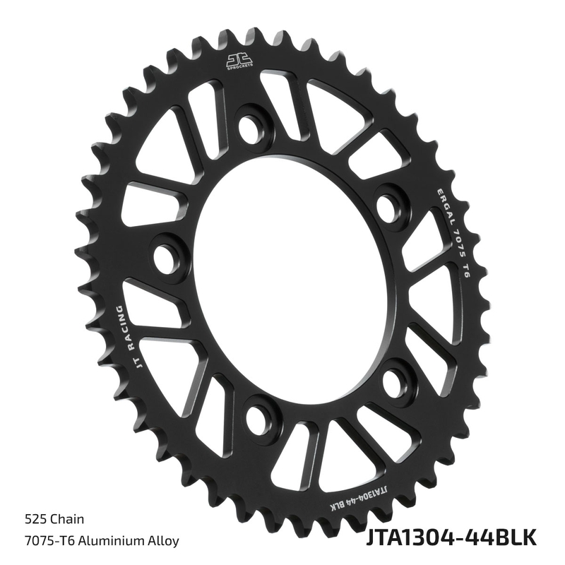 Rear ALU sprocket JT 44T, 525 Black