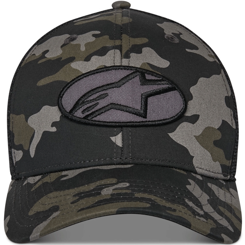 Czapka typu trucker Alpinestars Oblique Camo w kolorze czarno-kamuflażowo-czarnym