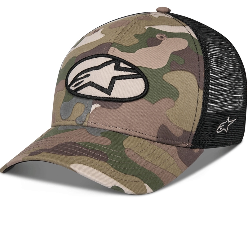 Czapka typu trucker Alpinestars Oblique Camo w kolorze zielono-kamuflażowo-czarnym