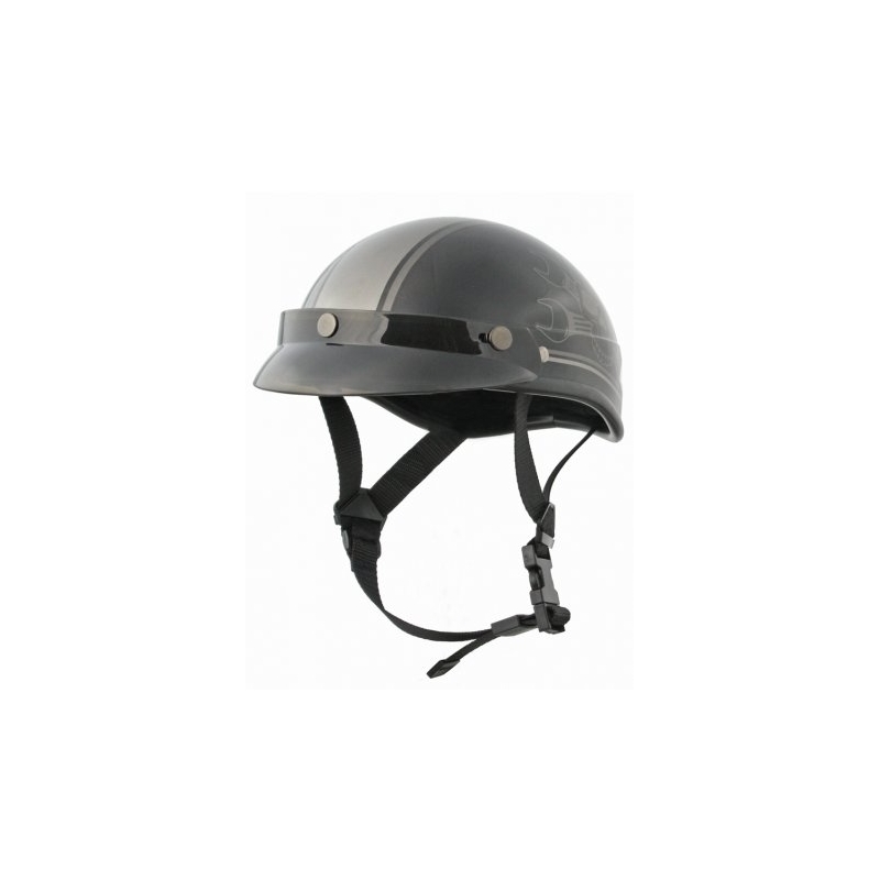 Kaski motocyklowe braincap Rusty Tłoki Skull Shine czarny mat