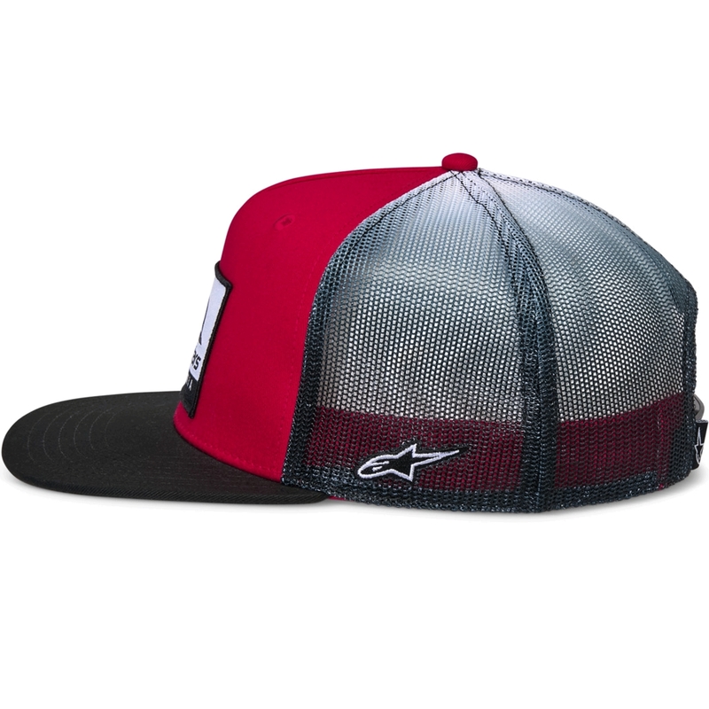 Czapka Alpinestars Cali Gradient Trucker w kolorze czerwono-czarno-białym