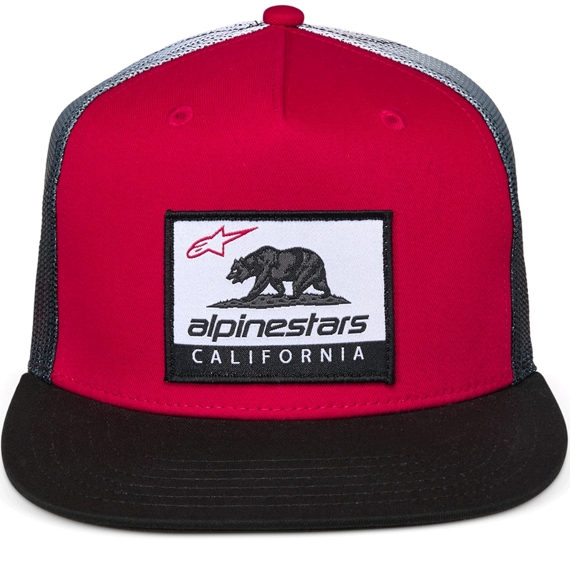 Czapka Alpinestars Cali Gradient Trucker w kolorze czerwono-czarno-białym