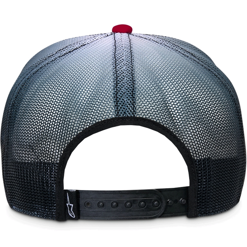 Czapka Alpinestars Cali Gradient Trucker w kolorze czerwono-czarno-białym