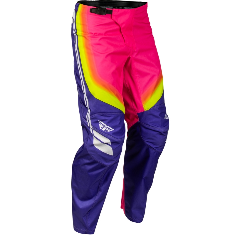 Spodnie motocrossowe FLY Racing F-16 Raze fioletowo-czerwono-żółte