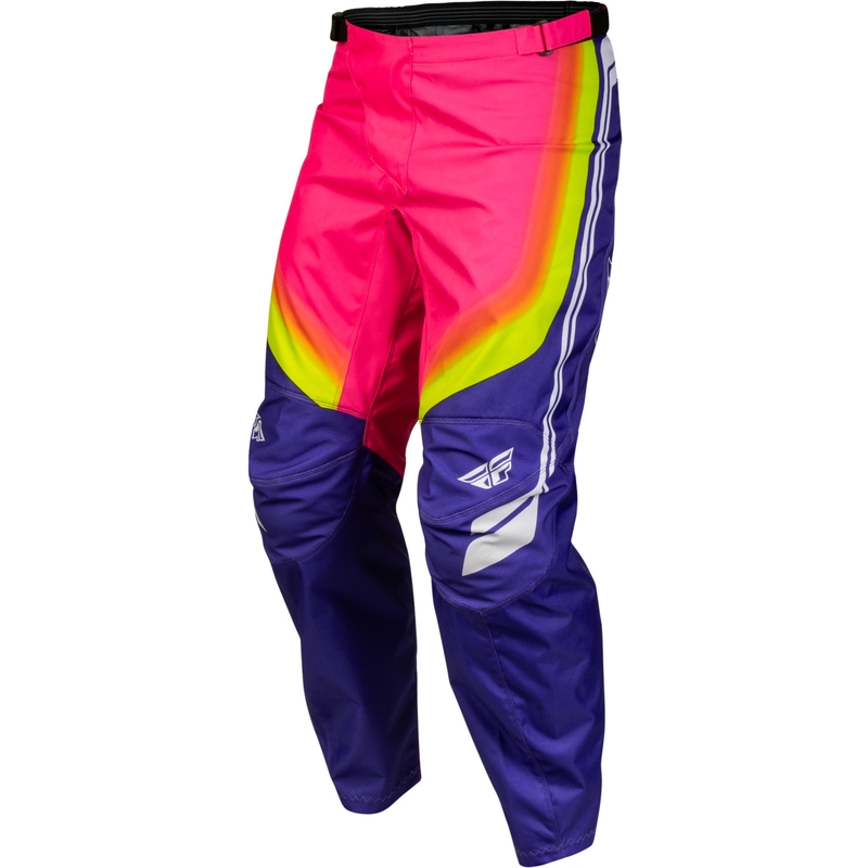 Spodnie motocrossowe FLY Racing F-16 Raze fioletowo-czerwono-żółte