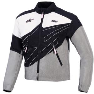 Kurtka motocyklowa damska Alpinestars Stella Moshell czarno-szaro-biało-różowa