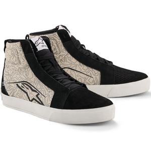 Buty motocyklowe Alpinestars Ride-63 Canvas w kolorze czarno-jasnoszarym-białym