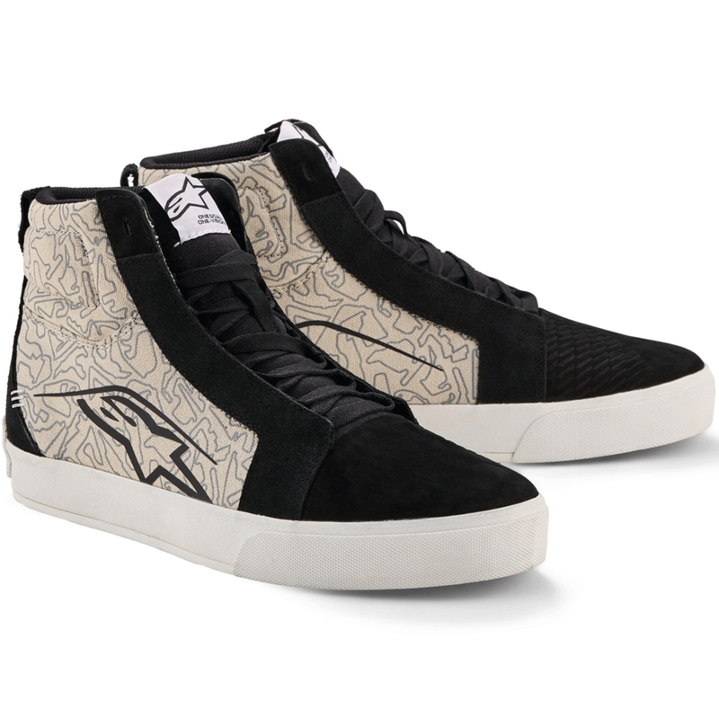 Buty motocyklowe Alpinestars Ride-63 Canvas w kolorze czarno-jasnoszarym-białym