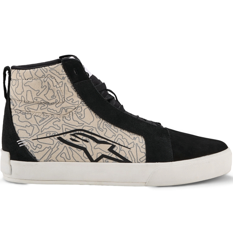 Buty motocyklowe Alpinestars Ride-63 Canvas w kolorze czarno-jasnoszarym-białym
