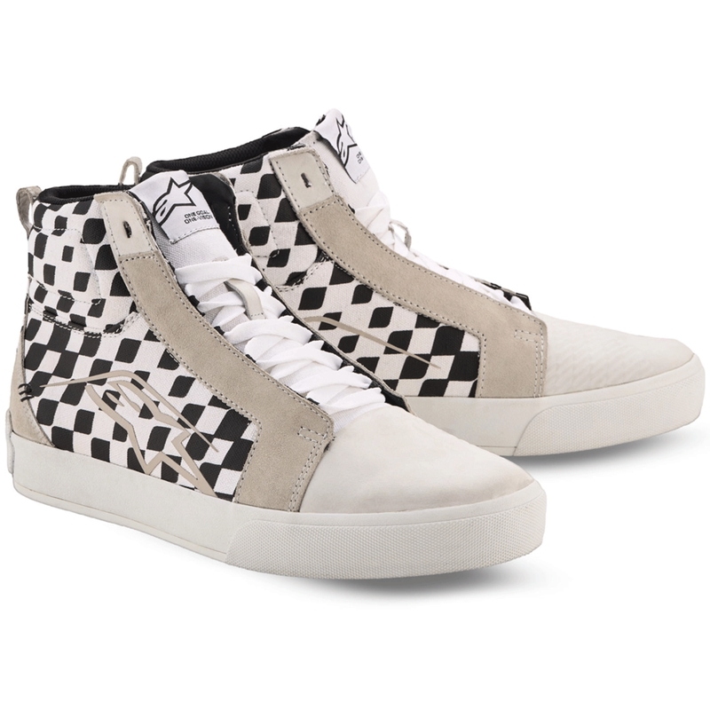 Buty motocyklowe Alpinestars Ride-63 Canvas w kolorze czarno-beżowo-białym