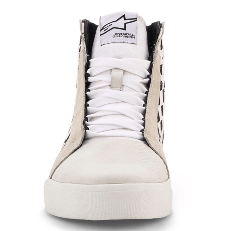 Buty motocyklowe Alpinestars Ride-63 Canvas w kolorze czarno-beżowo-białym