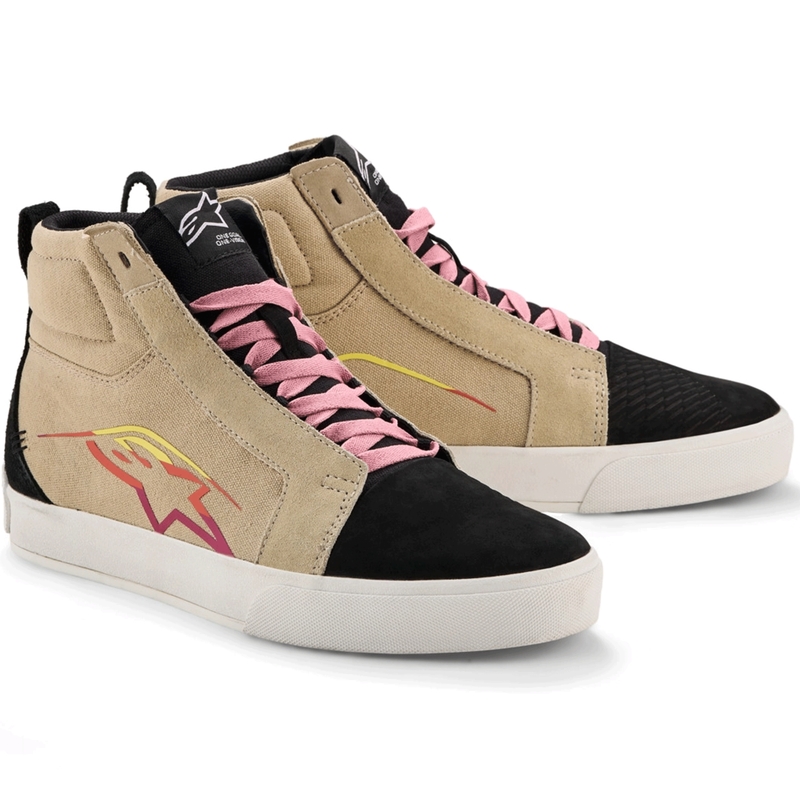 Buty motocyklowe Alpinestars Ride-63 Canvas w kolorze kremowo-czarno-białym