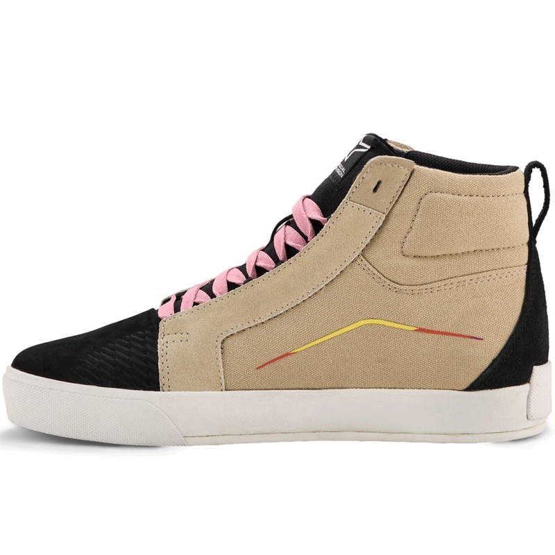 Buty motocyklowe Alpinestars Ride-63 Canvas w kolorze kremowo-czarno-białym
