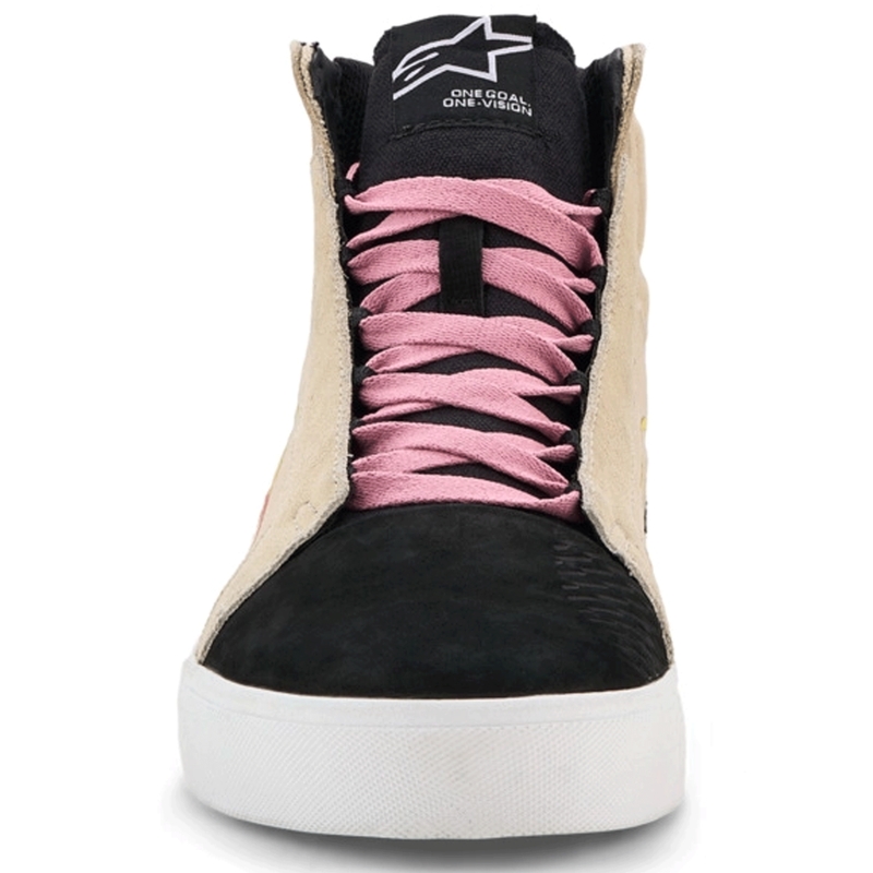 Buty motocyklowe Alpinestars Ride-63 Canvas w kolorze kremowo-czarno-białym