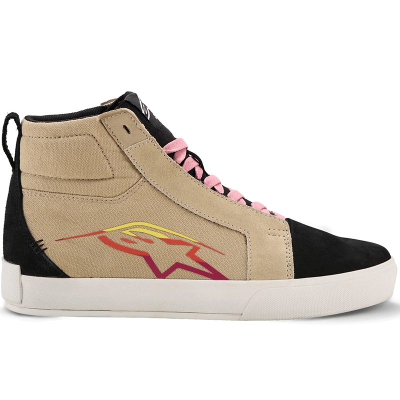 Buty motocyklowe Alpinestars Ride-63 Canvas w kolorze kremowo-czarno-białym