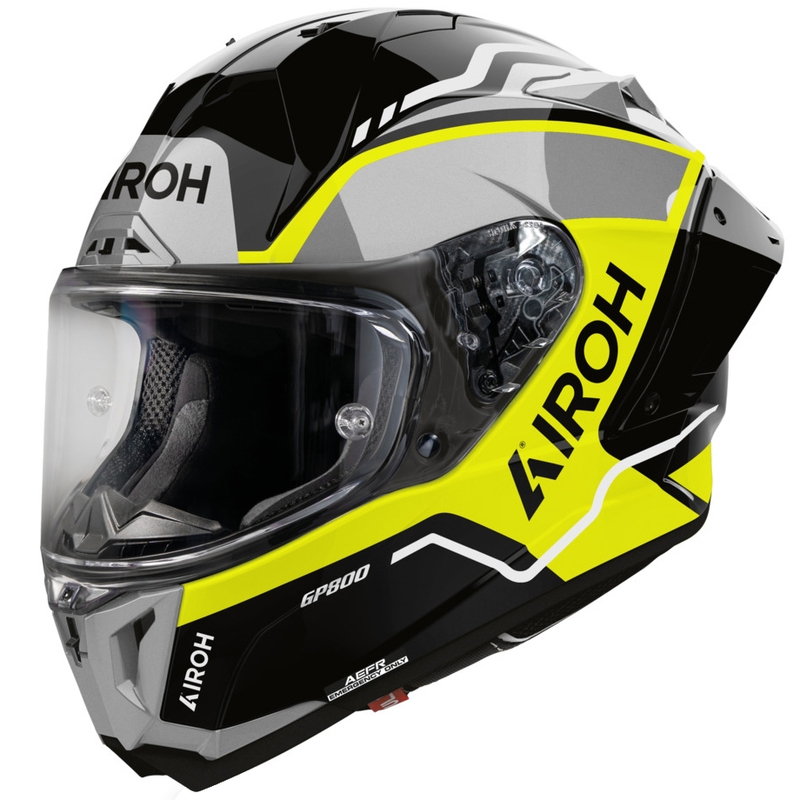 Kask motocyklowy Airoh GP 800 Lane full face fluo żółty