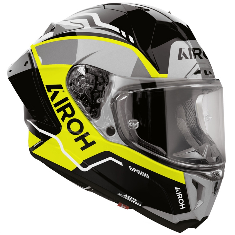 Kask motocyklowy Airoh GP 800 Lane full face fluo żółty