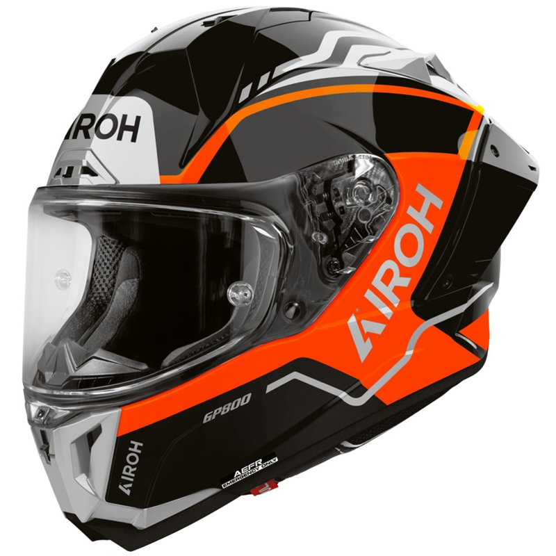 Kask motocyklowy Airoh GP 800 Lane full face fluo orange