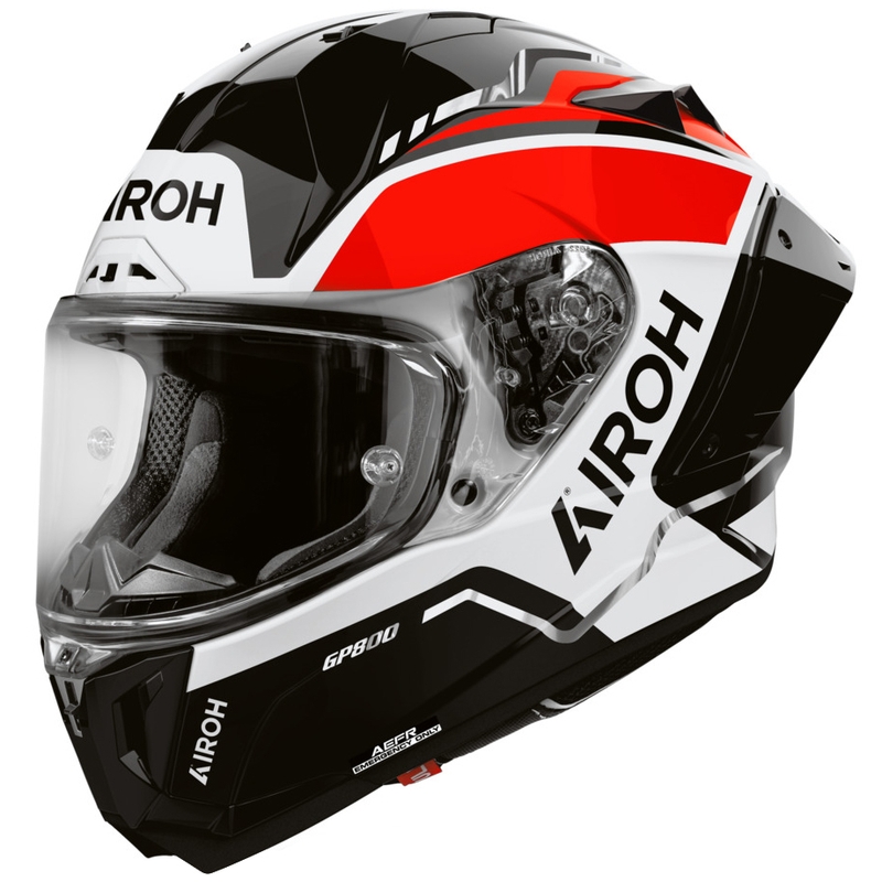 Kask motocyklowy integralny Airoh GP 800 Lane czerwony