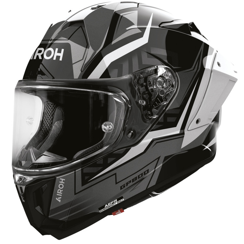 Kask motocyklowy integralny Airoh GP 800 Victory srebrny