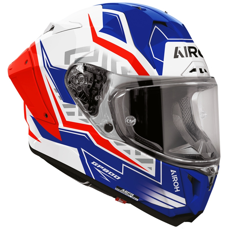 Kask motocyklowy integralny Airoh GP 800 Victory niebiesko-czerwony
