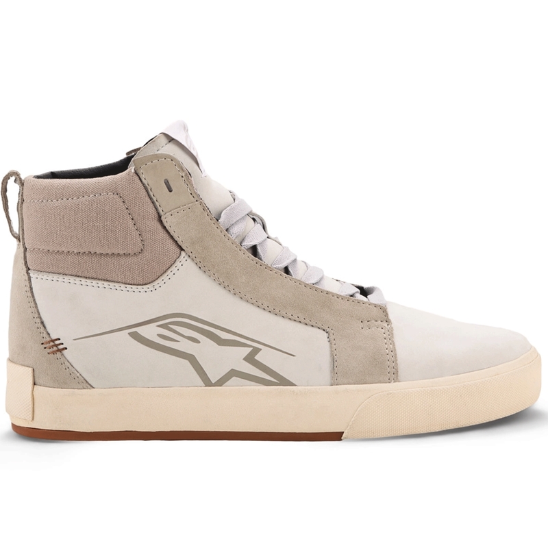 Buty motocyklowe Alpinestars Ride-63 skórzane biało-szaro-brązowe