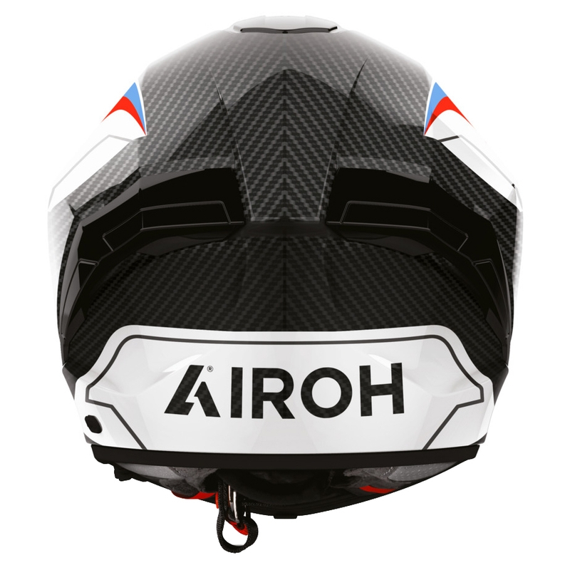 Kask motocyklowy integralny Airoh Matryx Carbon Rank czarno-biało-niebieski