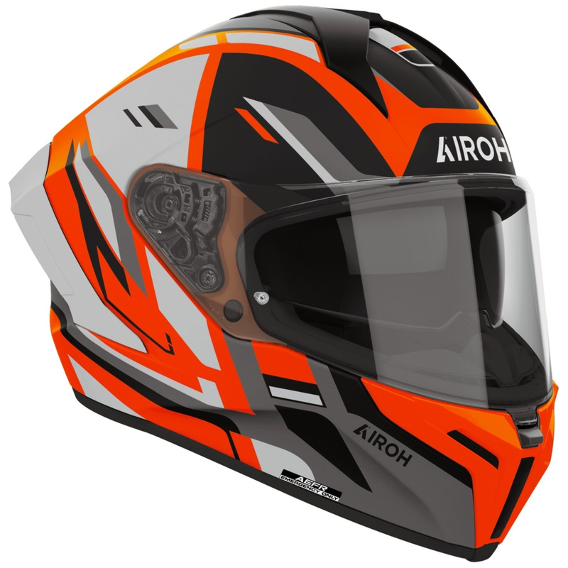 Kask motocyklowy integralny Airoh Matryx Sentry pomarańczowy
