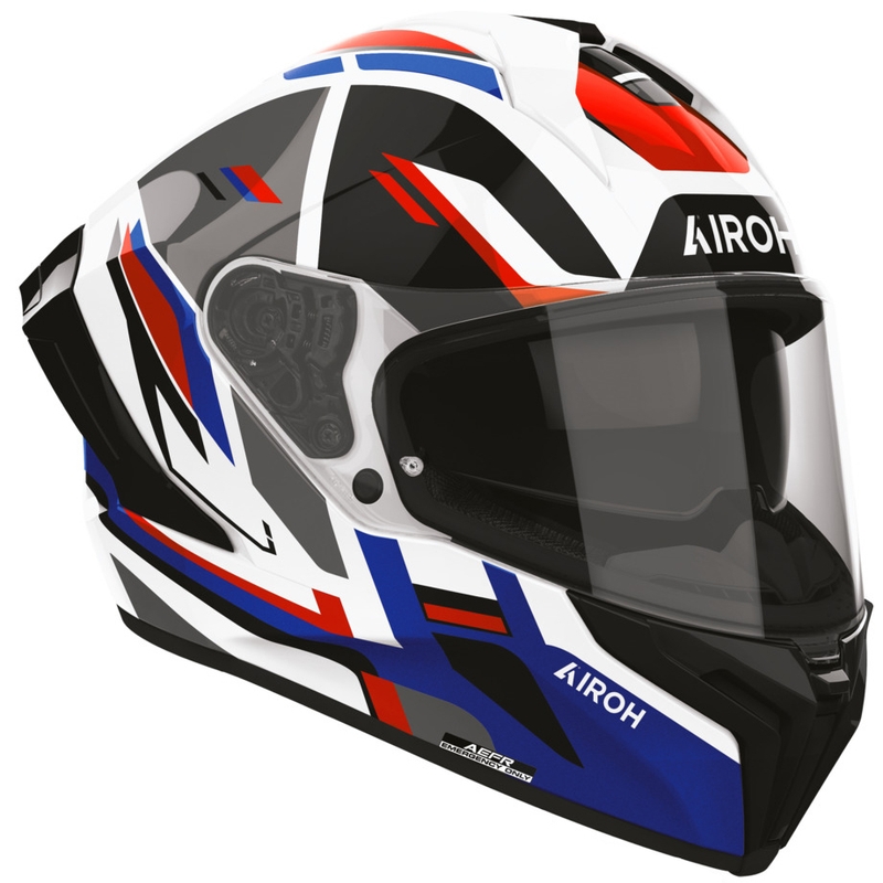 Kask motocyklowy integralny Airoh Matryx Sentry czerwono-niebieski