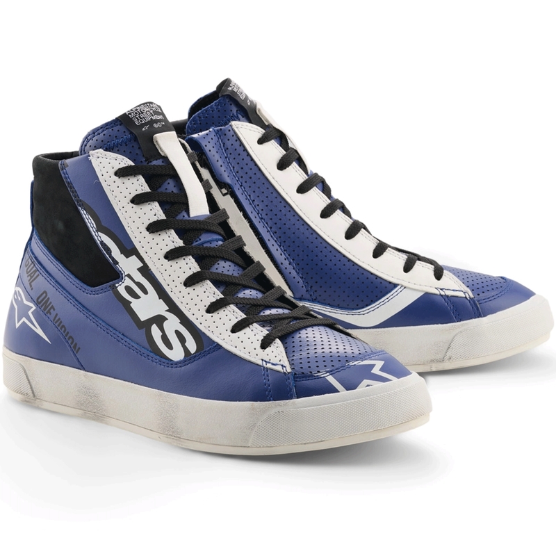 Buty motocyklowe Alpinestars Stated Flair niebiesko-biało-czarne