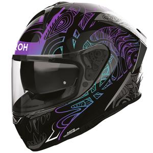 Kask motocyklowy integralny Airoh Spark 2 Silk czarno-fioletowy
