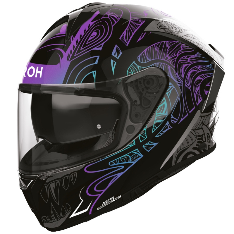 Kask motocyklowy integralny Airoh Spark 2 Silk czarno-fioletowy