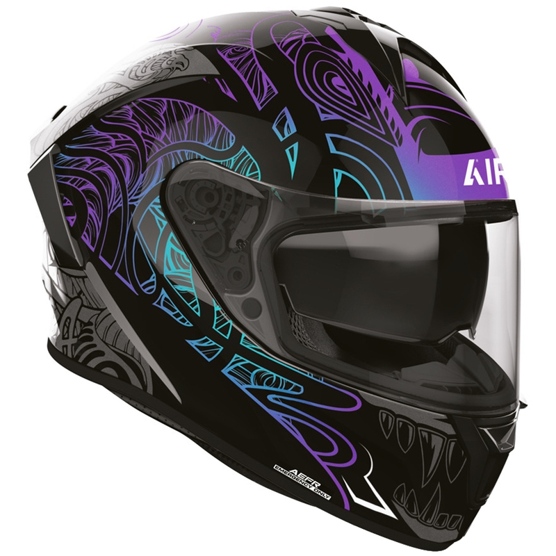 Kask motocyklowy integralny Airoh Spark 2 Silk czarno-fioletowy