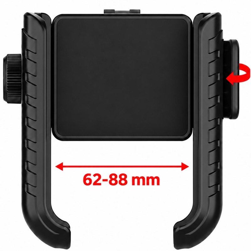 Uniwersalny uchwyt na telefon komórkowy Fixed Bikee Anti-Shock z antywibracją, czarny