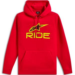 Bluza z kapturem Alpinestars Ride 3 czerwono-fluo żółto-czarna