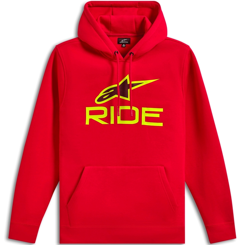 Bluza z kapturem Alpinestars Ride 3 czerwono-fluo żółto-czarna