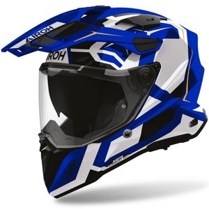 Kask motocyklowy enduro Airoh Commander 2 Polar niebieski