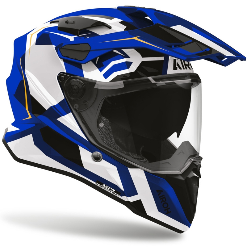 Kask motocyklowy enduro Airoh Commander 2 Polar niebieski