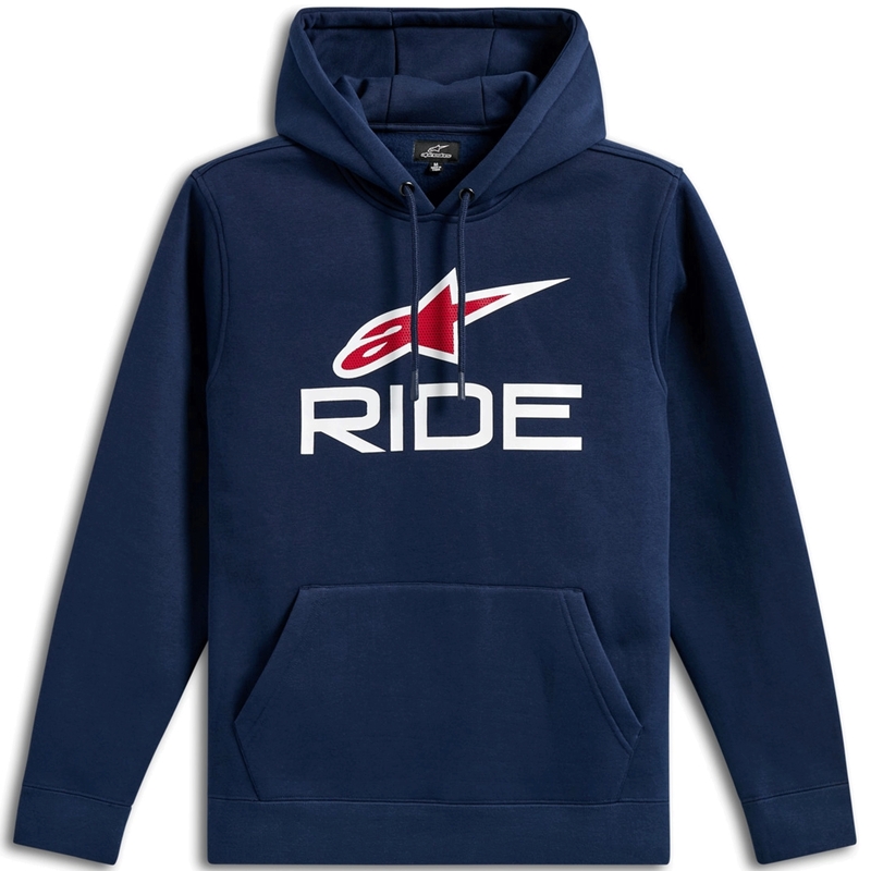 Bluza z kapturem Alpinestars Ride 3 niebiesko-biało-czerwona