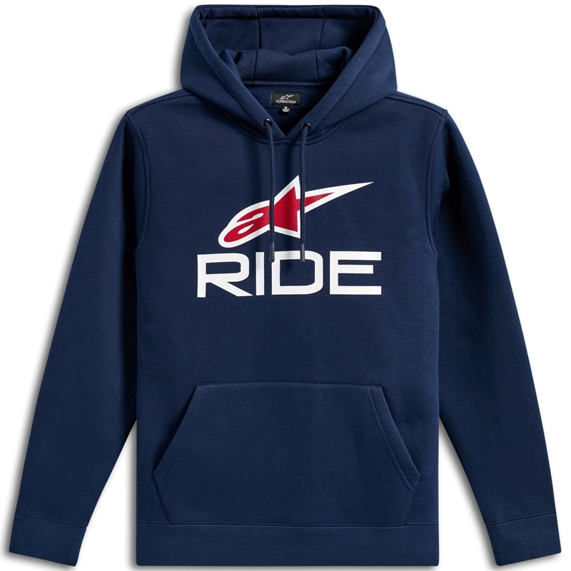 Bluza z kapturem Alpinestars Ride 3 niebiesko-biało-czerwona