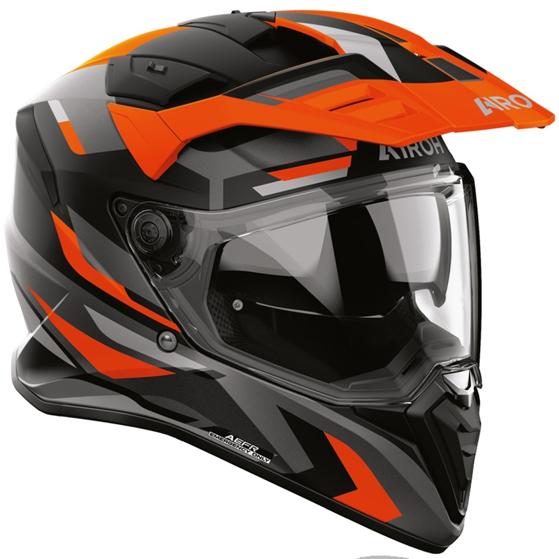 Kask motocyklowy Airoh BADX-X Glitch Enduro Matte Orange